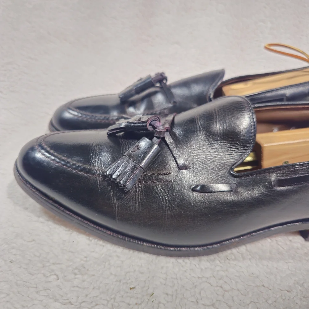 Allen Edmonds Black Leather Tassel Loafers Size 9 C